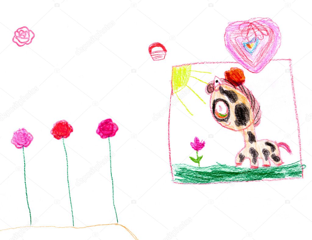 child's drawing - dream about pony
