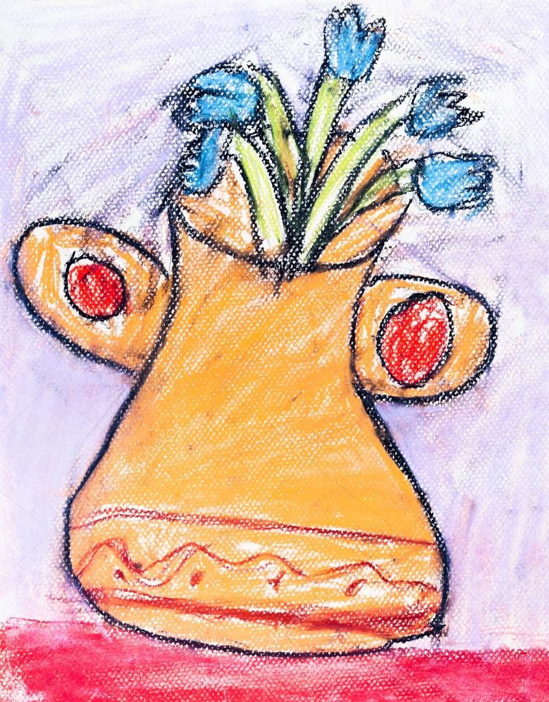 Coloring book, vase and flowers Stock Vector by ©ksenya_savva 195371224