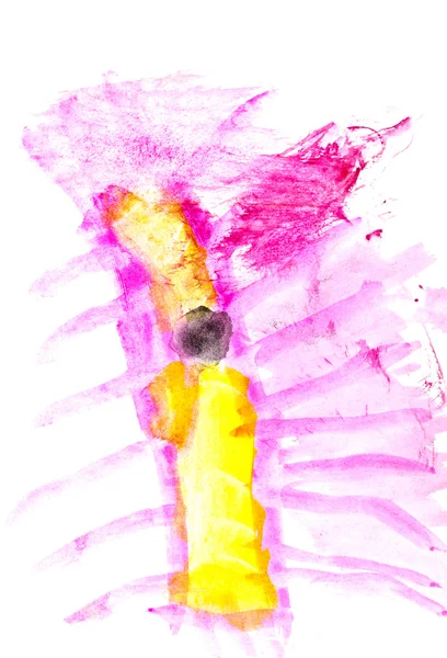 Child's drawing - myriapod — Stock Photo, Image