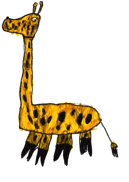 Child's drawing - giraffe — Stock Photo, Image