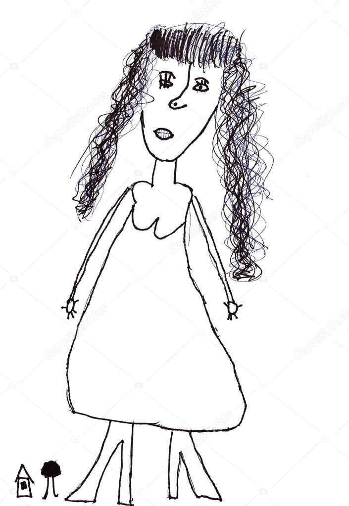 child's drawing - older sister