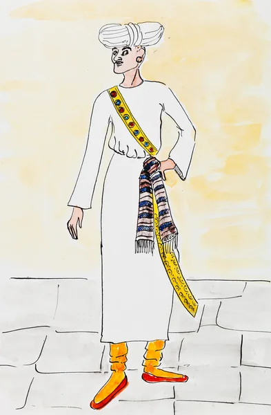 身着传统服装的阿拉伯男子 — 图库照片