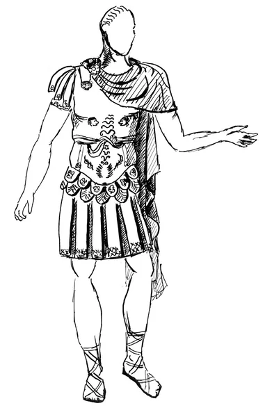 古代罗马装甲的皇帝 — 图库照片