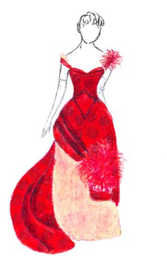 Bayanlar gece elbisesi geç 19. yüzyıl