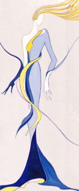 stylized female party dresses