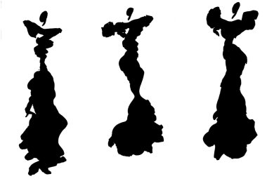 kadın elbise tasarlama dayalı mürekkep lekesi