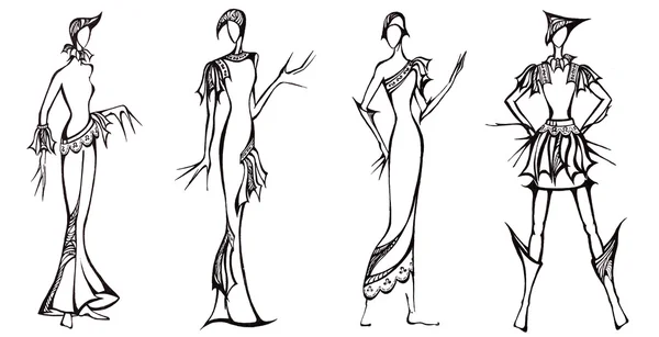 Geometric dress sales design sketches