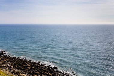 English Channel coastline in Normandy clipart