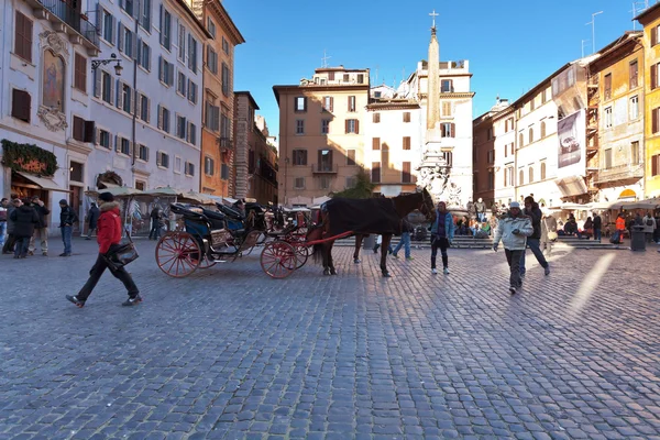 Náměstí Piazza della rotonda v Římě, Itálie — Stock fotografie