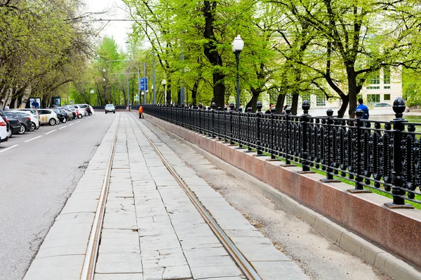 Rijbanen van chistoprudniy boulevard in Moskou — Stockfoto