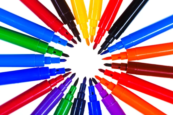 Circle from felt pens — Stock Photo, Image