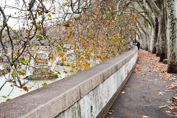 Waterfront in Rome in autumn season — Stock Photo, Image