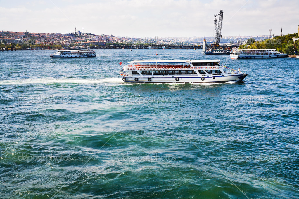 Cruise ships in Bosphorus, Istanbul