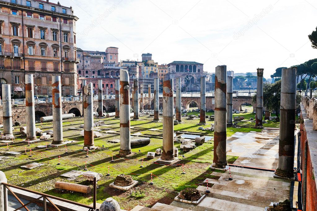 ruins on Capitoline Hill in Rome