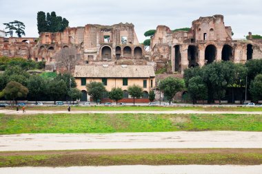 Palatine ve Roma'daki circus maximus ve toprak