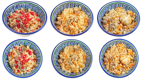 Top view on traditional asian pilau — Stock Photo, Image