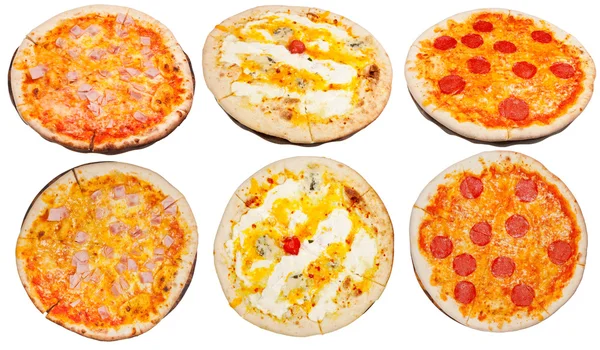Вид зверху італійської піци — стокове фото