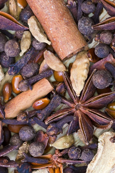 Dried spices for gluhwein — Stock Photo, Image