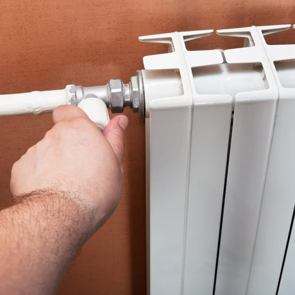 Thermostat of home heat radiator — Stock Photo, Image