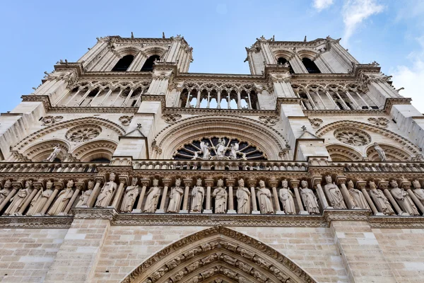 Fassade von Notre-Dame de Paris — Stockfoto