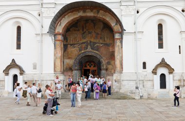 gate of Archangel Cathedral in Moscow Kremlin clipart