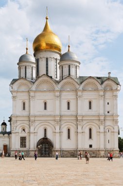 View of Archangel Cathedral in Moscow Kremlin clipart