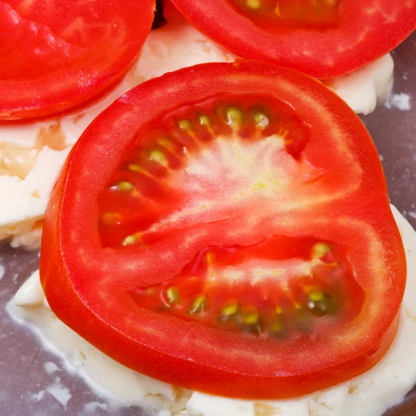 Tomates e queijo — Fotografia de Stock