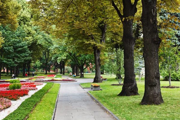 Urban park in summer day — Stock Photo, Image