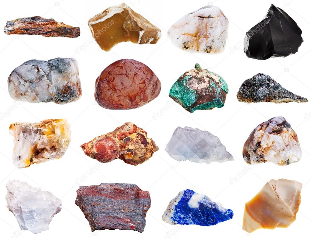Set of rock minerals