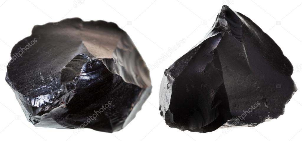 set of black obsidians