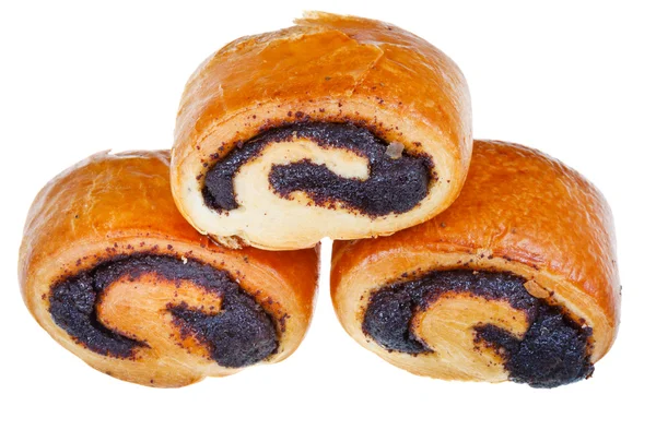 Sweet small rolls with poppy seeds — Stock Photo, Image