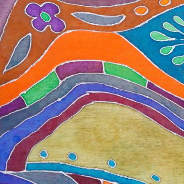 soğuk batik süsleme ipek