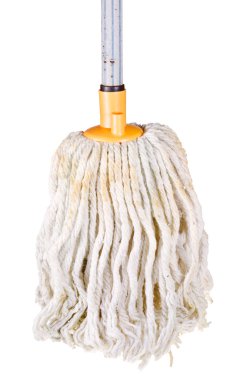 cotton mop isolated on white clipart