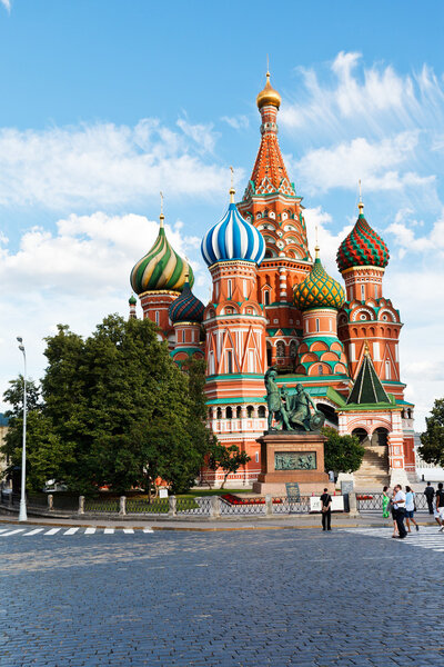 Saint Basil cathedral on Red square in Moscow