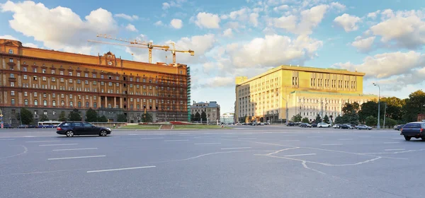 Панорама площади Лубянка в Москве — стоковое фото