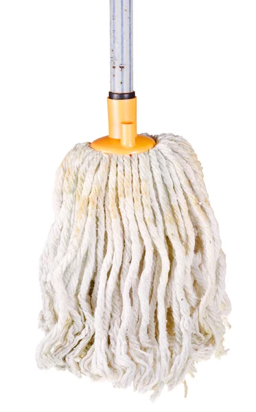 Cotton mop isolated on white — Stock Photo, Image