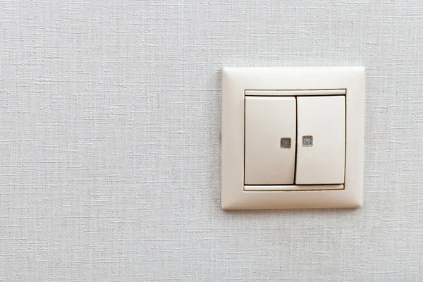 Wall-mounted light switch — Stock Photo, Image