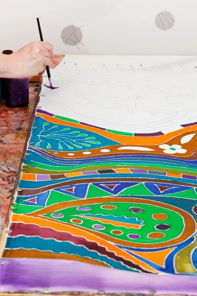 Pintura de ornamento batik frio — Fotografia de Stock