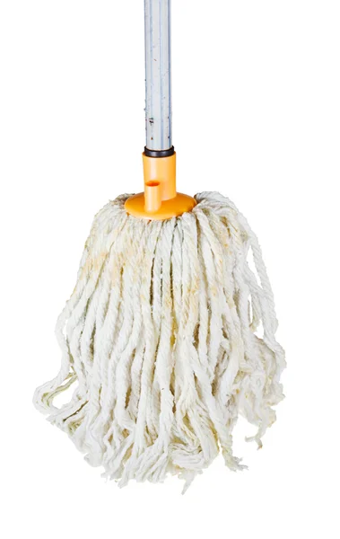 Textile mop isolated on white — Stock Photo, Image