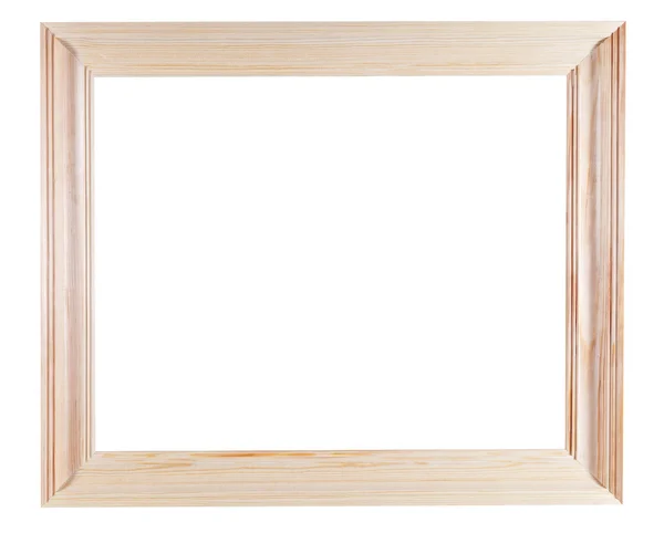 Simple wide wooden picture frame — Stock Photo, Image