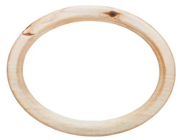 Oval light wooden picture frame — Stock Photo, Image