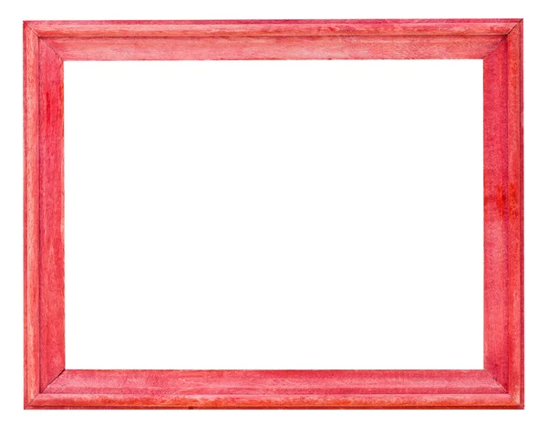 Old red painted wooden picture frame — Stock Photo, Image