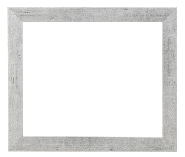 Simple flat wide silver picture frame — Stock Photo, Image