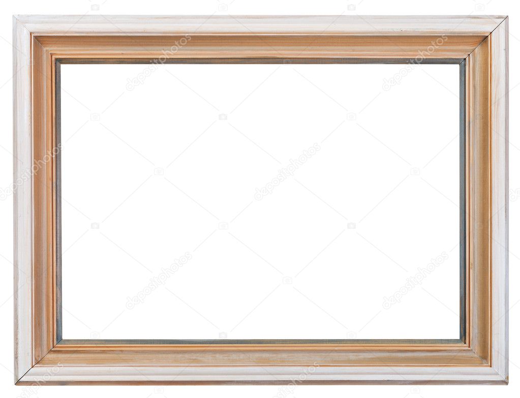 simple white pained old wooden picture frame