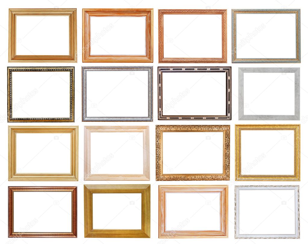 set of wide picture frames