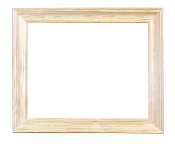 Wide light wood picture frame — Stock Photo, Image