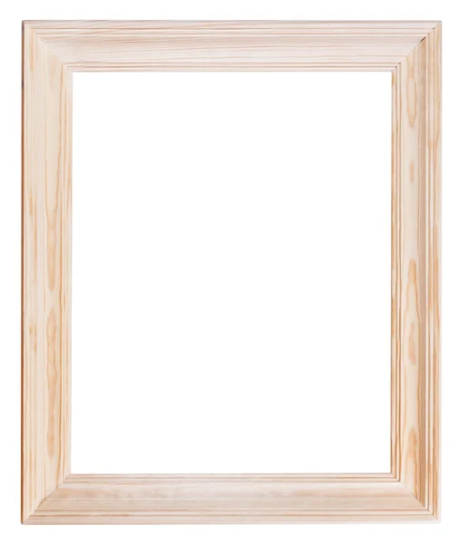 Breed licht houten afbeeldingsframe — Stockfoto