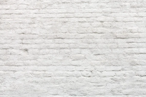 Bílá malovaná cihlová zeď — Stock fotografie