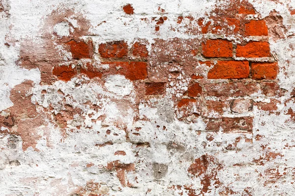 Mur de briques peintes abandonné — Photo