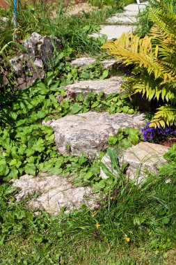 Dekoratif eski taş basamaklar